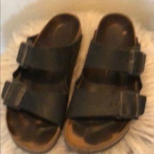Real pair of black Birkenstocks
